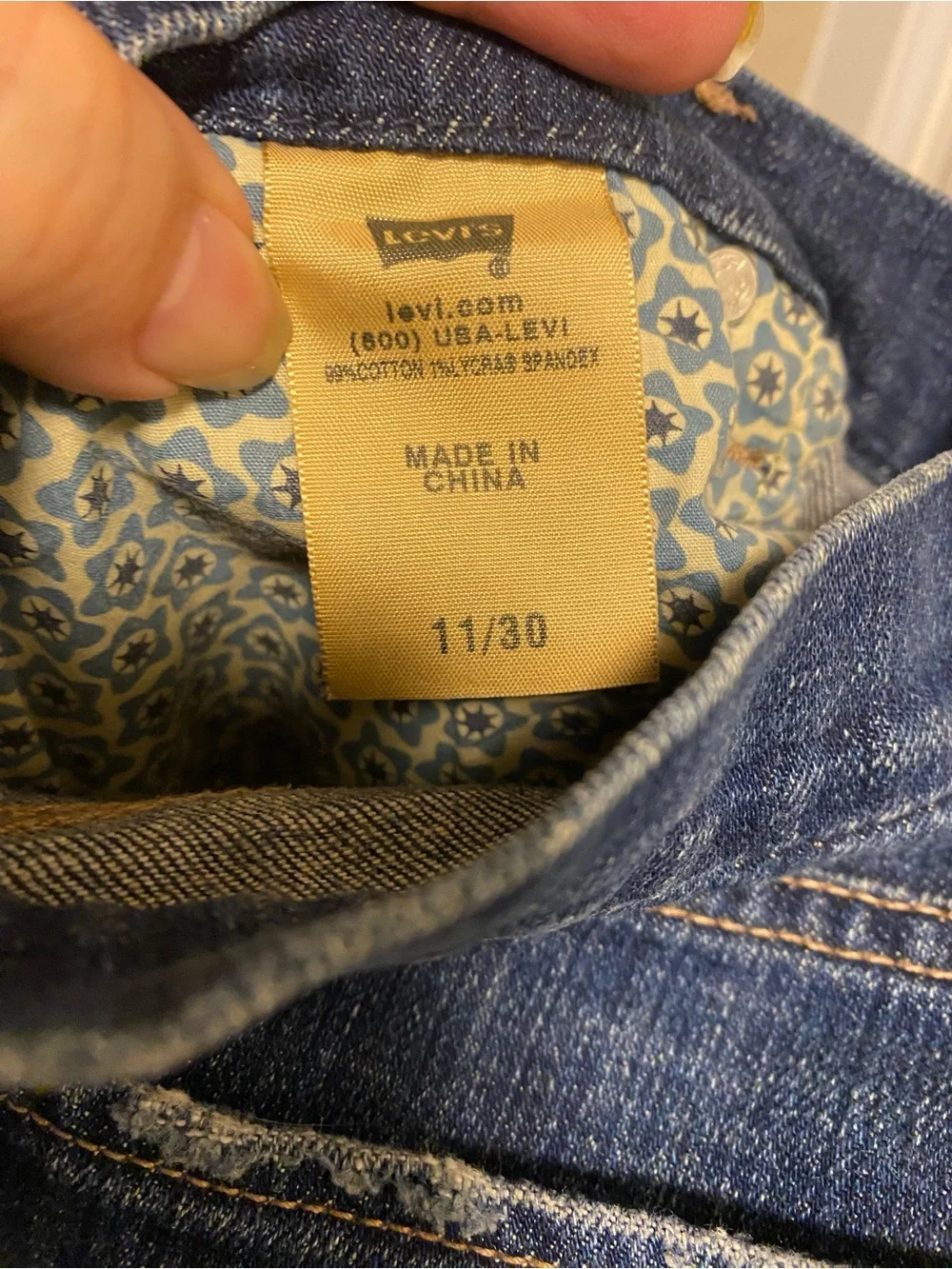 Levis Jeans 11 Juniors Straight Leg 424 Stretch Blue Denim Y2K 2008